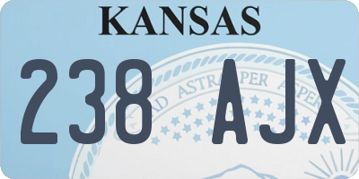 KS license plate 238AJX