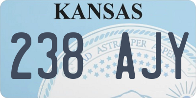 KS license plate 238AJY