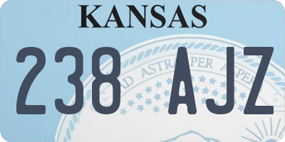 KS license plate 238AJZ