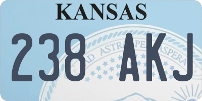KS license plate 238AKJ