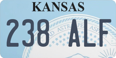 KS license plate 238ALF