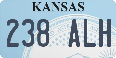 KS license plate 238ALH