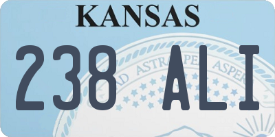 KS license plate 238ALI