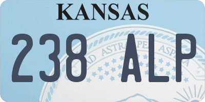 KS license plate 238ALP