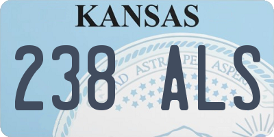 KS license plate 238ALS
