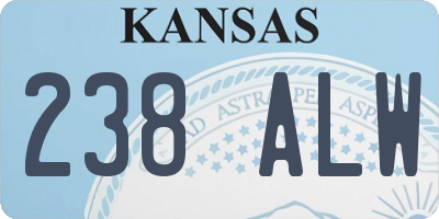 KS license plate 238ALW