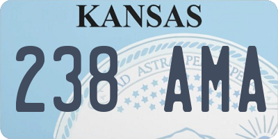 KS license plate 238AMA