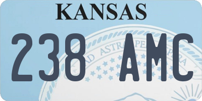 KS license plate 238AMC