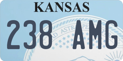 KS license plate 238AMG