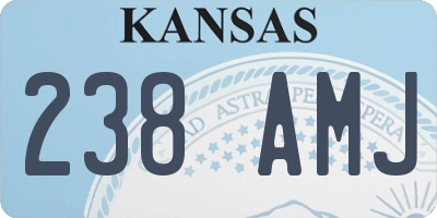 KS license plate 238AMJ