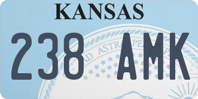 KS license plate 238AMK