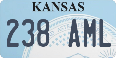 KS license plate 238AML