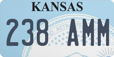 KS license plate 238AMM
