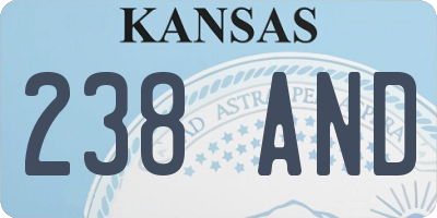 KS license plate 238AND