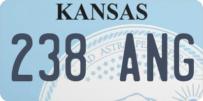 KS license plate 238ANG
