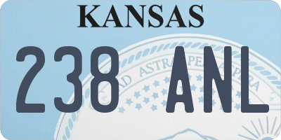 KS license plate 238ANL