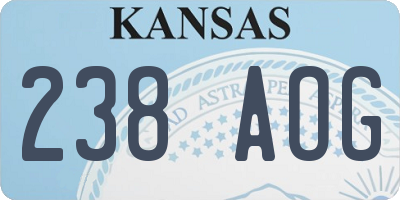 KS license plate 238AOG