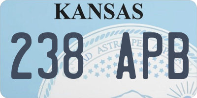 KS license plate 238APB