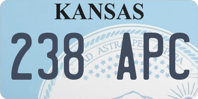 KS license plate 238APC