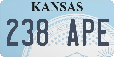 KS license plate 238APE