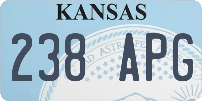 KS license plate 238APG