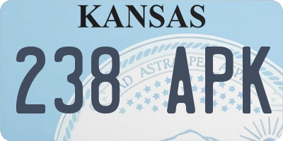 KS license plate 238APK