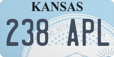 KS license plate 238APL