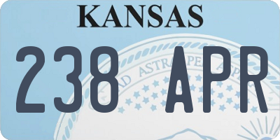 KS license plate 238APR