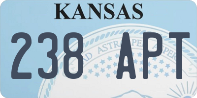 KS license plate 238APT