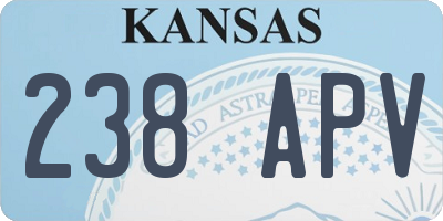 KS license plate 238APV