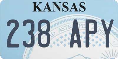 KS license plate 238APY