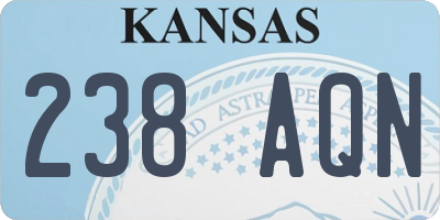 KS license plate 238AQN