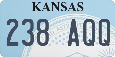 KS license plate 238AQQ