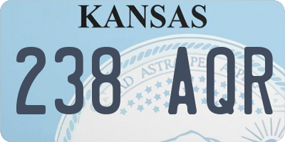 KS license plate 238AQR