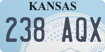 KS license plate 238AQX