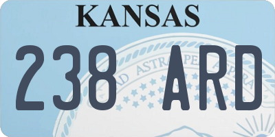 KS license plate 238ARD
