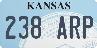 KS license plate 238ARP