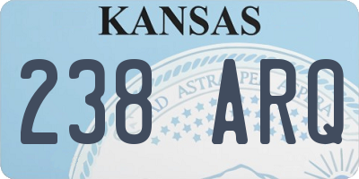 KS license plate 238ARQ