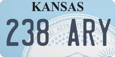 KS license plate 238ARY