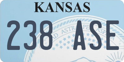 KS license plate 238ASE