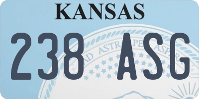 KS license plate 238ASG