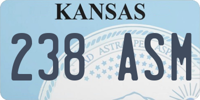 KS license plate 238ASM