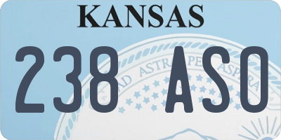 KS license plate 238ASO
