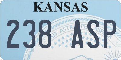 KS license plate 238ASP