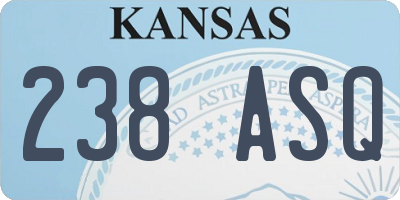 KS license plate 238ASQ