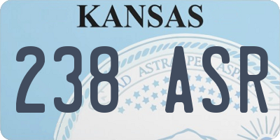 KS license plate 238ASR