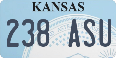 KS license plate 238ASU