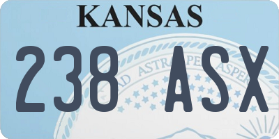 KS license plate 238ASX