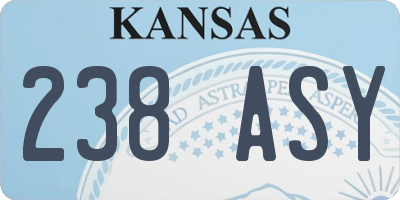 KS license plate 238ASY