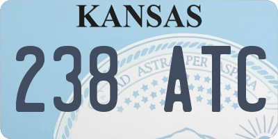 KS license plate 238ATC